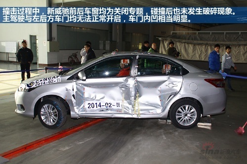 201402期:丰田新威驰车身侧面碰撞试验_天津